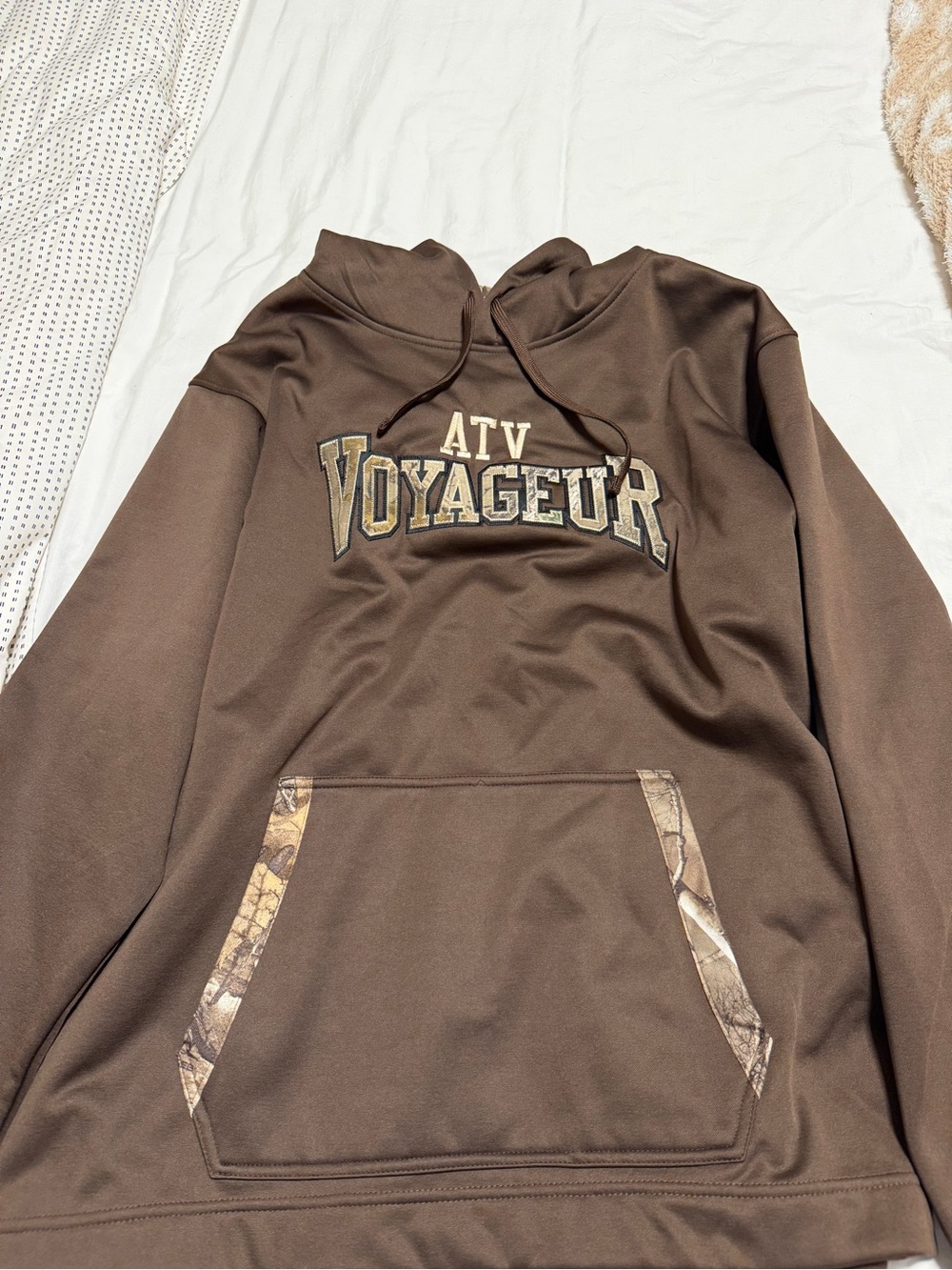 ATV VOYAGEUR Brown Graphic Pullover Hoodie